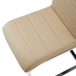 Furniture in Fashion Petra Taupe Faux Leather Dining Chairs In Pair - thumbnail 4