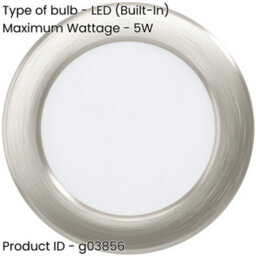 Loops Sleek Satin Nickel Ceiling Spotlight For Indoor Spaces - Modern Design - thumbnail 2