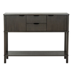 Hill Interiors Reed Collection 2 Drawer 2 Door Console Table - Wood - L30 X W106 X H80 Cm - Brown - thumbnail 2
