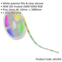 Smart Flexible Led Tape Light - 5M Reel - Dimmable 36W Rgb Leds - Ip65 Rated - thumbnail 2