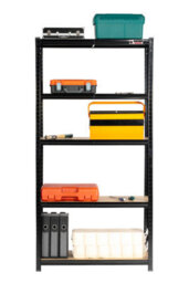 Rhino Racking 2 Bays - 180 X 90 X 40Cm - Black - 5 Tier Boltless Heavy Duty Garage Shelving Unit - 1000Kg Load Weight - thumbnail 4