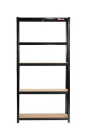 Rhino Racking 2 Bays - 180 X 90 X 40Cm - Black - 5 Tier Boltless Heavy Duty Garage Shelving Unit - 1000Kg Load Weight - thumbnail 1