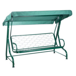 Alfresia Roma Green 3 Seater Swing Seat With Luxury Grey Cushions - thumbnail 7