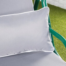 Alfresia Roma Green 3 Seater Swing Seat With Luxury Grey Cushions - thumbnail 4