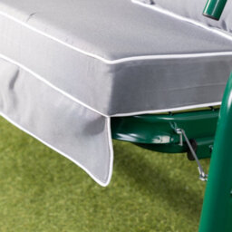 Alfresia Roma Green 3 Seater Swing Seat With Luxury Grey Cushions - thumbnail 5