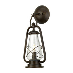 Stylish Outdoor Ip44 Wall Light Sconce In Old Bronze With Led E14 Bulb