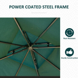 Outsunny 3 X 3M Metal Garden Gazebo Marquee Party Tent Canopy Pavilion Sidewalls - thumbnail 4
