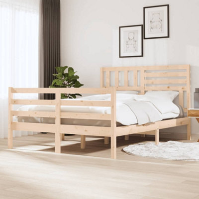 Berkfield Bed Frame Solid Wood 140X200 Cm - image 1