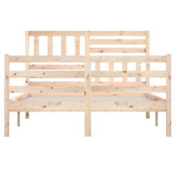 Berkfield Bed Frame Solid Wood 140X200 Cm - thumbnail 4