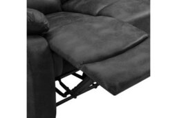 Home Detail Enoch 2 Seater Recliner Sofa, Black Faux Leather - thumbnail 7