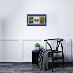 AK Frames 40X20Cm Purple Classic Multi Photo Frame With Silver Mount - Holds 3 Apertures (3X) 6X4 Photos - thumbnail 3