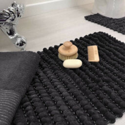 Allure Bath Fashions Sparkle Chunky Bobble Non Slip Bath Mat - Graphite Grey - thumbnail 3