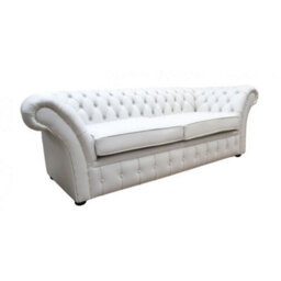 Chesterfield 3 Seater Shelly Seely Leather Sofa Settee In Balmoral Style - thumbnail 2