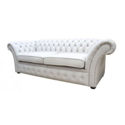 Chesterfield 3 Seater Shelly Seely Leather Sofa Settee In Balmoral Style - thumbnail 3