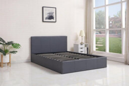 Kosy Koala Ottoman Bed Gas Lift Storage Leather Grey 3Ft Single Pine Wood Bedroom