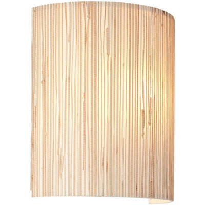 Loops Indoor Natural Seagrass Wall Light - Matt Black Shade - Dimmable 10W Led E27 - image 1