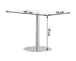That's Furniture Sephora 107Cm Small Glass Dining Table - thumbnail 7