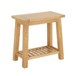 The Furniture Market Marbury Oak Trestle Sofa Side Lamp Table - thumbnail 6