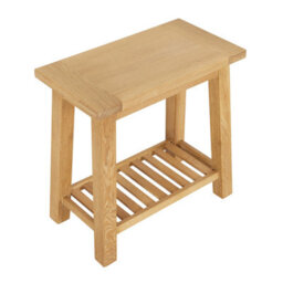 The Furniture Market Marbury Oak Trestle Sofa Side Lamp Table - thumbnail 7
