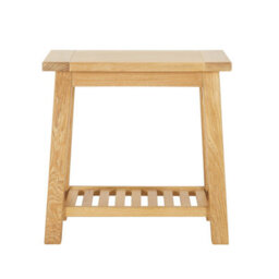 The Furniture Market Marbury Oak Trestle Sofa Side Lamp Table - thumbnail 4
