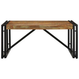 Berkfield Coffee Table Multicolour 80X80X35 Cm Solid Wood Reclaimed - thumbnail 2