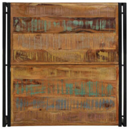 Berkfield Coffee Table Multicolour 80X80X35 Cm Solid Wood Reclaimed - thumbnail 4