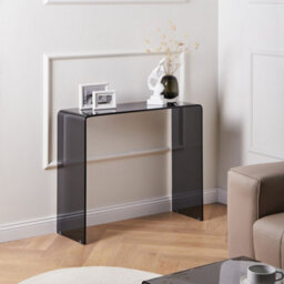 Wyld And Coco Luxstyle Console Table Black Tempered Glass 90 X 30 Cm Minimalist Scandinavian - thumbnail 2