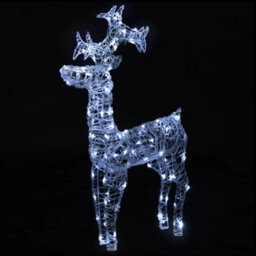 Berkfield Reindeer Christmas Decorations 3 Pcs 60X16X100 Cm Acrylic - thumbnail 7
