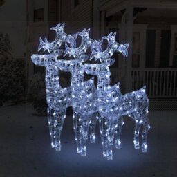 Berkfield Reindeer Christmas Decorations 3 Pcs 60X16X100 Cm Acrylic