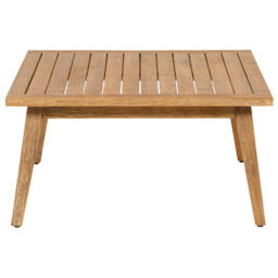Beliani Garden Corner Sofa With Table 5 Seater Alcamo Left Hand Acacia Wood Light Beige - thumbnail 8