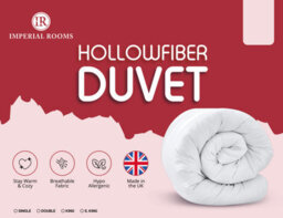 Imperial Rooms 10.5 Tog, Double Duvet 200X200Cm Medium Warmth, Breathable Hollowfibre, Hypoallergenic & Easy Maintenance - thumbnail 7