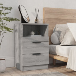 Berkfield Bedside Cabinet Grey Sonoma Engineered Wood - thumbnail 1