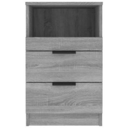 Berkfield Bedside Cabinet Grey Sonoma Engineered Wood - thumbnail 3