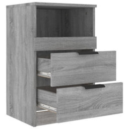 Berkfield Bedside Cabinet Grey Sonoma Engineered Wood - thumbnail 5