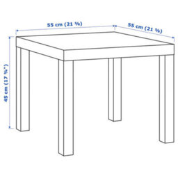 Black-Brown, Side Table 55X55Cm Coffee End Table Bedside Living Room Furniture - thumbnail 2