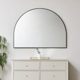 Melody Maison Large Black Arched Wall Mirror 90Cm X 120Cm - thumbnail 1