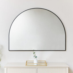 Melody Maison Large Black Arched Wall Mirror 90Cm X 120Cm - thumbnail 3