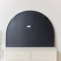 Melody Maison Large Black Arched Wall Mirror 90Cm X 120Cm - thumbnail 7