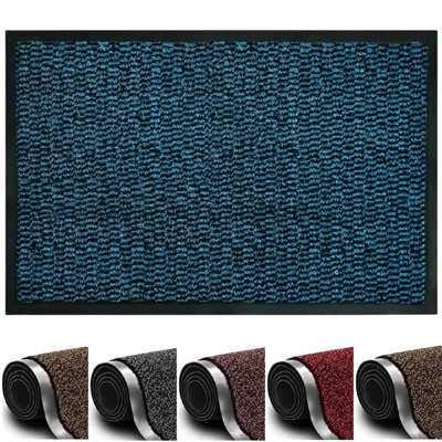 Barrier Mat 60 X 80 Cm Blue Dirt Trapper Mat Door Mat Indoor Non-Slip Washable Rug For Entryways Hallways And Office Spaces - image 1