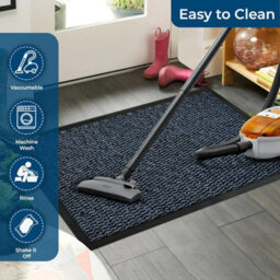 Barrier Mat 60 X 80 Cm Blue Dirt Trapper Mat Door Mat Indoor Non-Slip Washable Rug For Entryways Hallways And Office Spaces - thumbnail 6