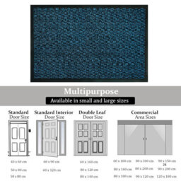 Barrier Mat 60 X 80 Cm Blue Dirt Trapper Mat Door Mat Indoor Non-Slip Washable Rug For Entryways Hallways And Office Spaces - thumbnail 2