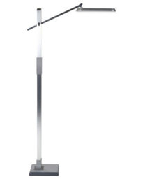 Beliani 144 Cm Floor Led Lamp Silver, Dimmable Cct Task Light With Touch Lcd Display - thumbnail 2