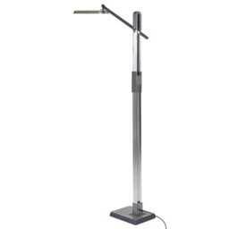 Beliani 144 Cm Floor Led Lamp Silver, Dimmable Cct Task Light With Touch Lcd Display - thumbnail 6