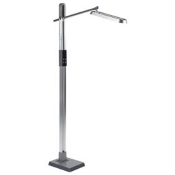 Beliani 144 Cm Floor Led Lamp Silver, Dimmable Cct Task Light With Touch Lcd Display - thumbnail 4