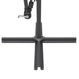 Berkfield Durable Hanging Parasol Black 3 M Aluminium Pole - thumbnail 7