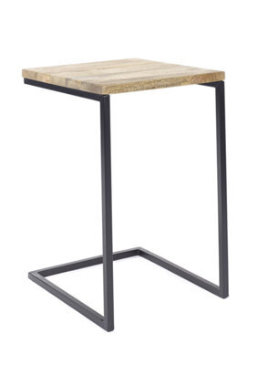 Elm Home And Garden Solid Mango Wood Sofa End Side Table Fully Assembled 60Cm High X 40Cm Wide X 45Cm Deep - image 1