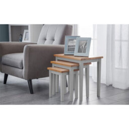 Ashfield Classic Grey And Oak Nest Of Tables