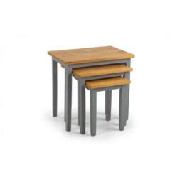 Ashfield Classic Grey And Oak Nest Of Tables - thumbnail 2