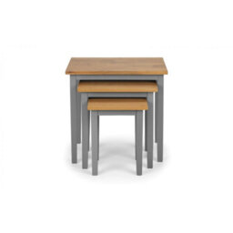 Ashfield Classic Grey And Oak Nest Of Tables - thumbnail 3