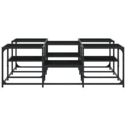 Berkfield Coffee Table Black 121X121X40 Cm Engineered Wood - thumbnail 5